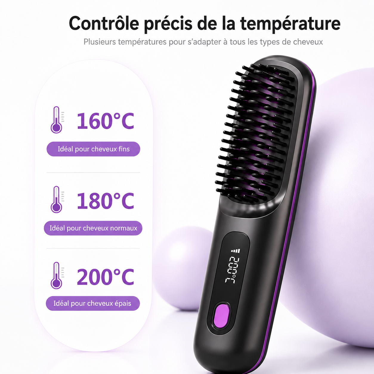 ZenchVolume™ Pro | La brosse coiffante pensée pour les cheveux courts et mi-longs